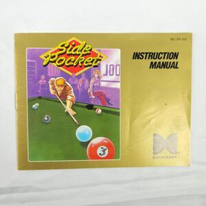 Side Pocket Nintendo NES Instruction Booklet Manual *ONLY*